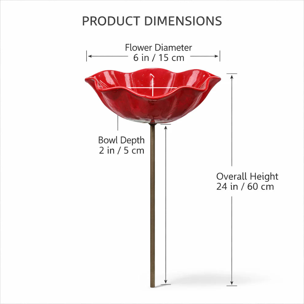 🎁 Elorysa A Meaningful Garden Gift 50% Off--🎁Handmade Metal Flower Garden Stake🐦