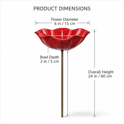 🎁 Elorysa A Meaningful Garden Gift 50% Off--🎁Handmade Metal Flower Garden Stake🐦