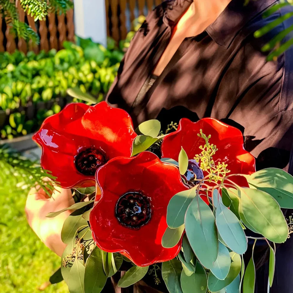 🎁 Elorysa A Meaningful Garden Gift 50% Off--🎁Handmade Metal Flower Garden Stake🐦