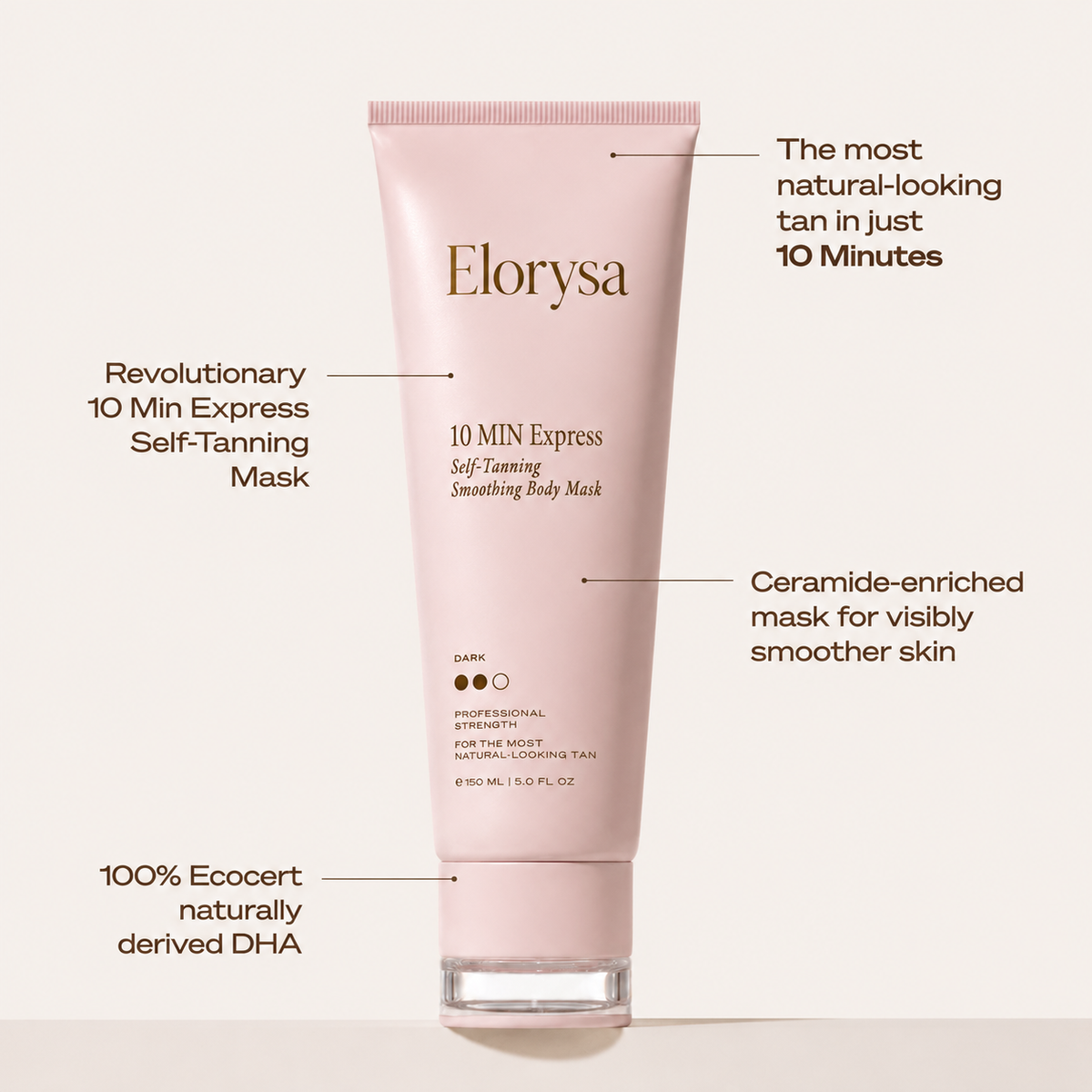 Elorysa 10 Min Express Self-Tanning Smoothing Body Mask