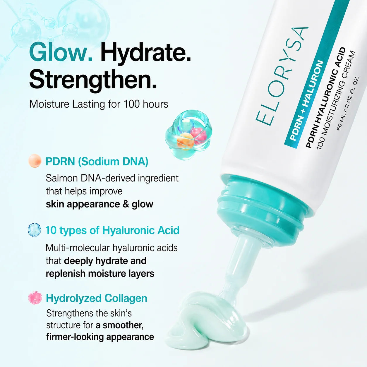 Elorysa Korean PDRN Anti-Aging Cream | Deep Collagen Boosting & Fine Line Reversal
