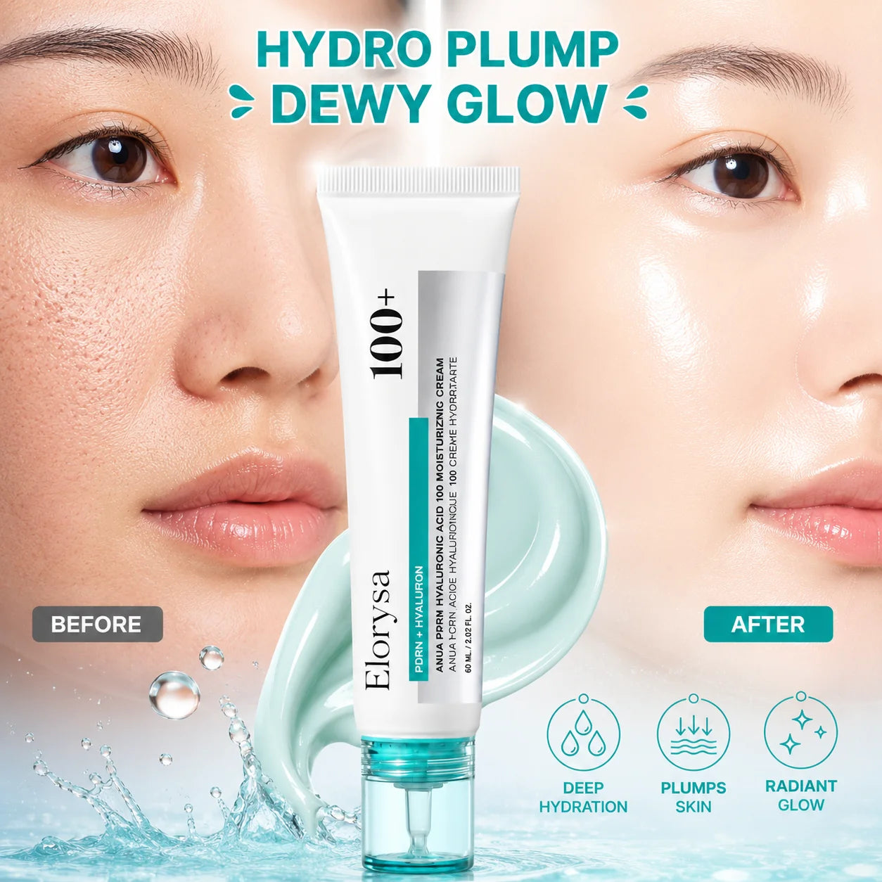 Elorysa Korean PDRN Anti-Aging Cream | Deep Collagen Boosting & Fine Line Reversal