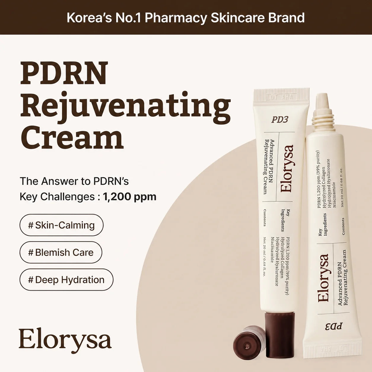 Elorysa PDRN Rejuvenating Cream — Advanced Salmon DNA Skin Repair & Firming Power 🐟
