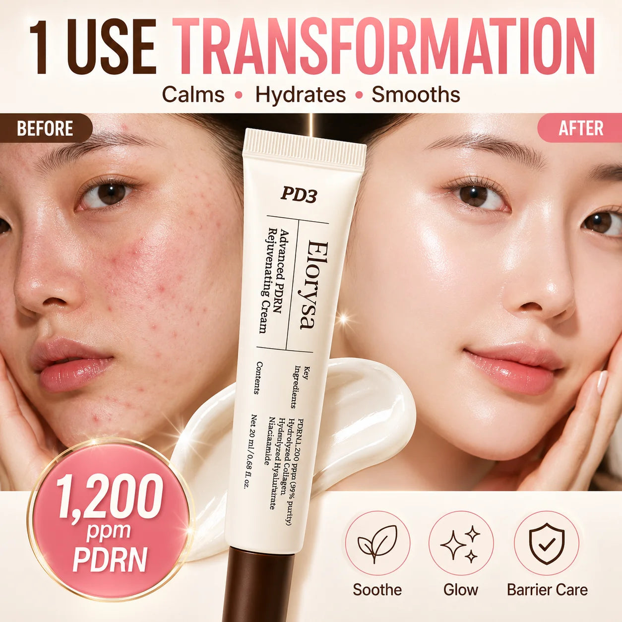 Elorysa PDRN Rejuvenating Cream — Advanced Salmon DNA Skin Repair & Firming Power 🐟