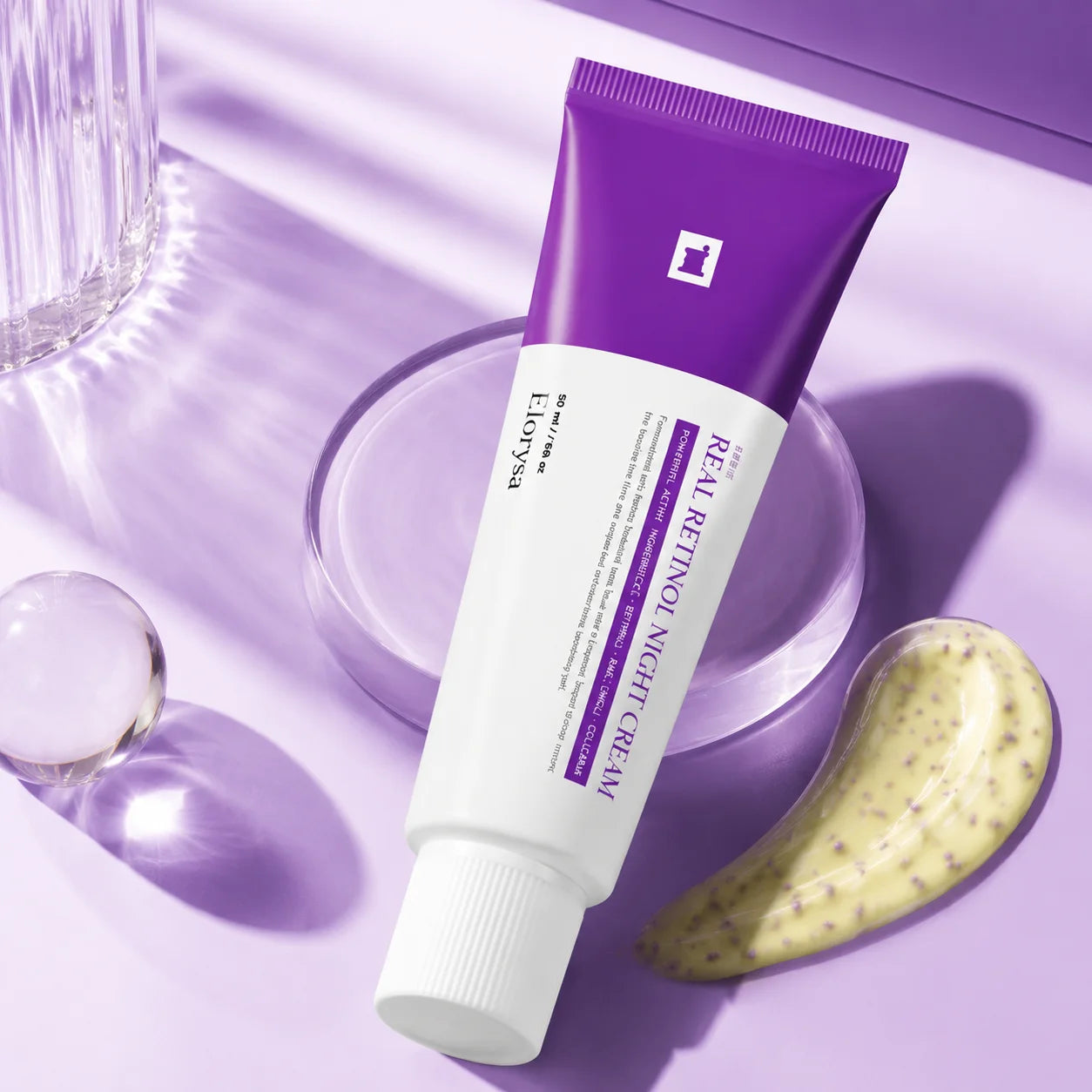 Elorysa  Real Retinol 0.1% Night Cream for Fine Lines, Texture & Barrier Care