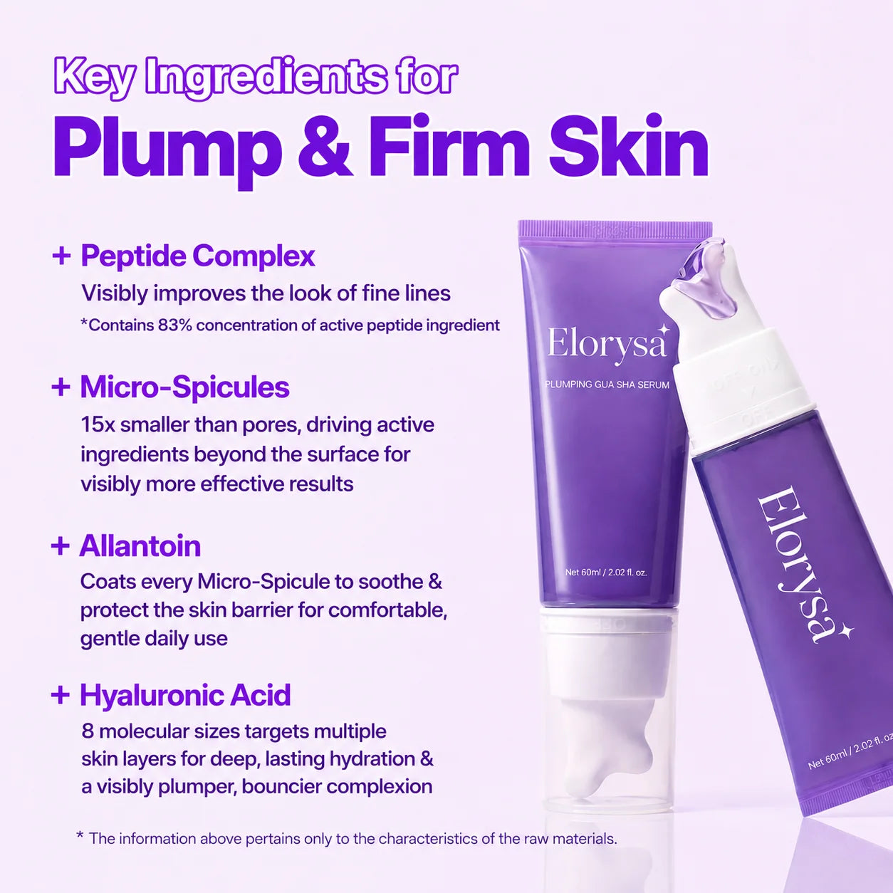 Elorysa Peptide Plumping Serum + Built-In Gua Sha — Visibly Smooth, Firm & Revive Tired-Looking Skin