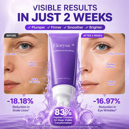 Elorysa Peptide Plumping Serum + Built-In Gua Sha — Visibly Smooth, Firm & Revive Tired-Looking Skin