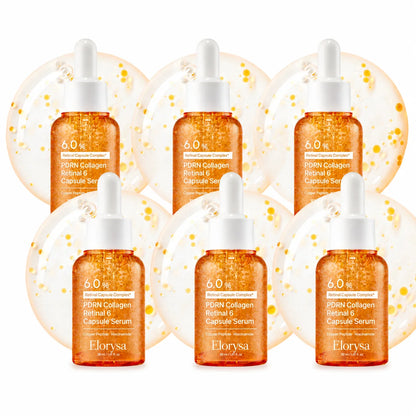 Elorysa PDRN Collagen Retinal 6 Capsule Serum, Turn Back Time for Firmer, Younger-Looking Skin