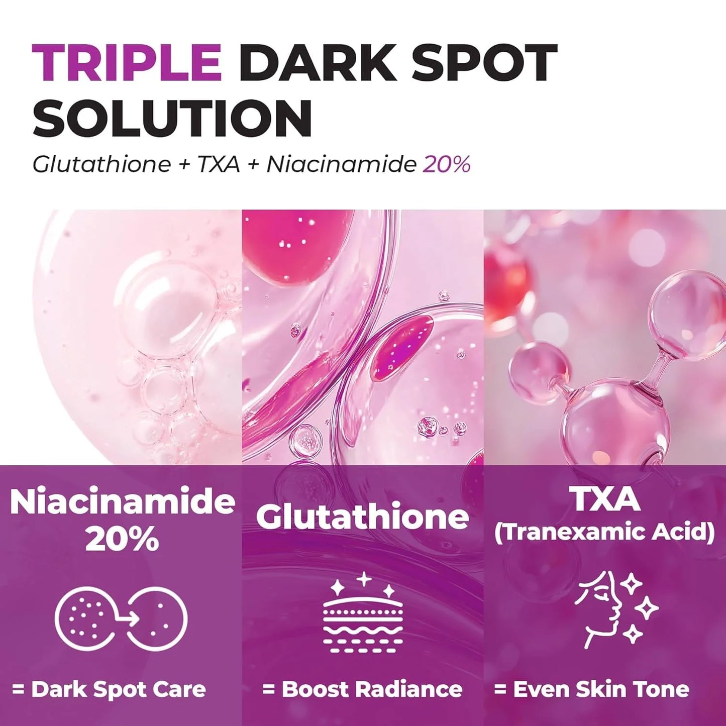 Elorysa 20% Niacinamide Dark Spot Correcting Serum for Face,Fade Dark Spots. Reveal Your Glow