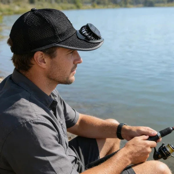 Cooling Fan Cap Outdoor Adventure