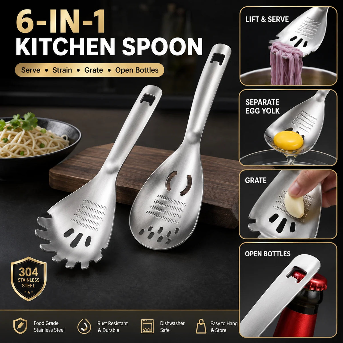One Tool. Endless Possibilities 🔥Limited time 50% off🔥Multipurpose Stainless Steel Kitchen Spoon