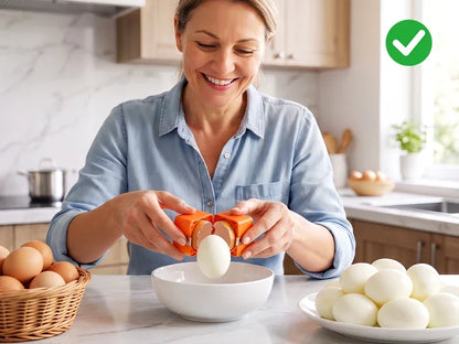 🔥🔥🔥Limited-time 😮‍💨 Buy 2 Get 1 Free ！！！🍳 Quick Egg Cracker Tool – Open Hundreds Of Eggs Faster & Cleaner——Microwave Egg Poacher 🔥