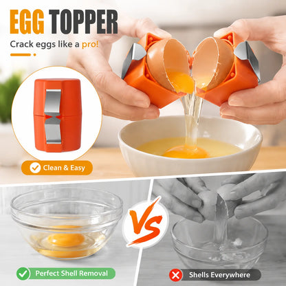 🔥🔥🔥Limited-time 😮‍💨 Buy 2 Get 1 Free ！！！🍳 Quick Egg Cracker Tool – Open Hundreds Of Eggs Faster & Cleaner——Microwave Egg Poacher 🔥