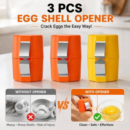 🔥🔥🔥Limited-time 😮‍💨 Buy 2 Get 1 Free ！！！🍳 Quick Egg Cracker Tool – Open Hundreds Of Eggs Faster & Cleaner——Microwave Egg Poacher 🔥