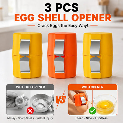 🔥🔥🔥Limited-time 😮‍💨 Buy 2 Get 1 Free ！！！🍳 Quick Egg Cracker Tool – Open Hundreds Of Eggs Faster & Cleaner——Microwave Egg Poacher 🔥