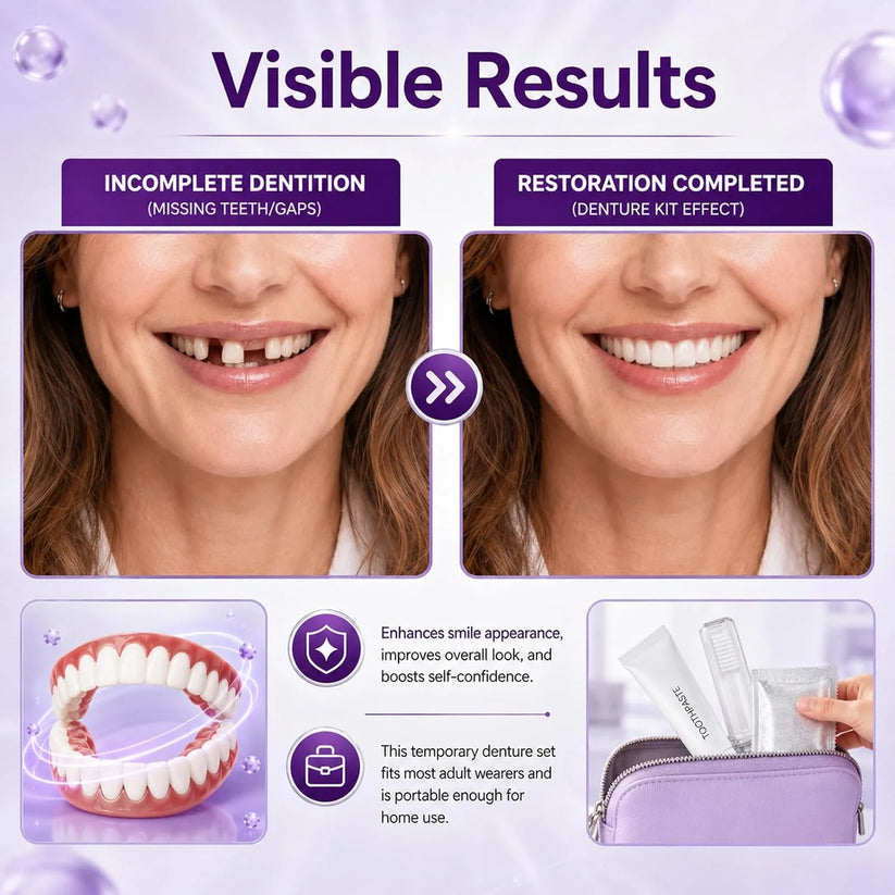 Temporary cosmetic smile option for adults