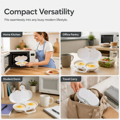 🔥🔥🔥Limited-time 😮‍💨 Buy 2 Get 1 Free ！！！🍳 Quick Egg Cracker Tool – Open Hundreds Of Eggs Faster & Cleaner——Microwave Egg Poacher 🔥