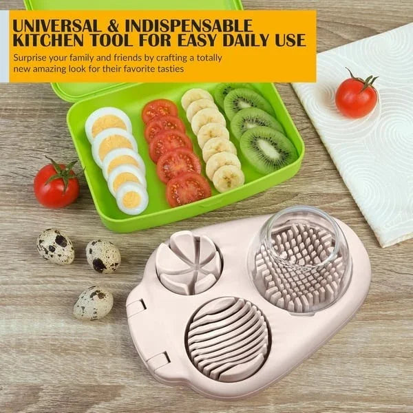 🥚3-in-1 Egg Cutter Tool —Perfect Eggs in Seconds — Slice, Wedge & Chop With One Simple Tool