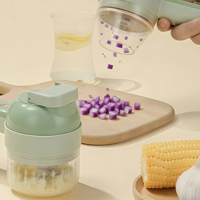 Elorysa Electric Vegetable Chopper three easy steps