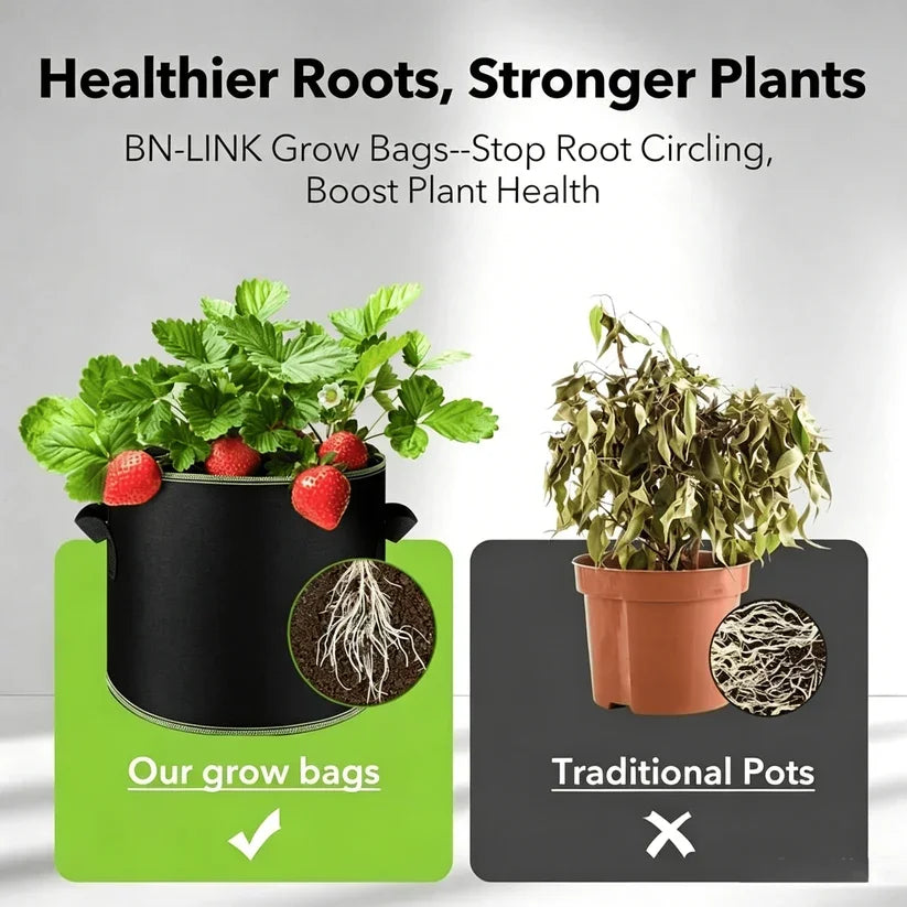 Heavy-Duty Fabric Grow Bags for Home Gardening