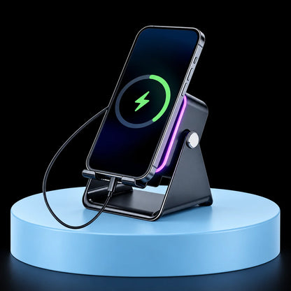 🔊 Elorysa™ 5-in-1 Instant Sync Speaker Stand – Hands-Free Sound, RGB Light & Easy Viewing
