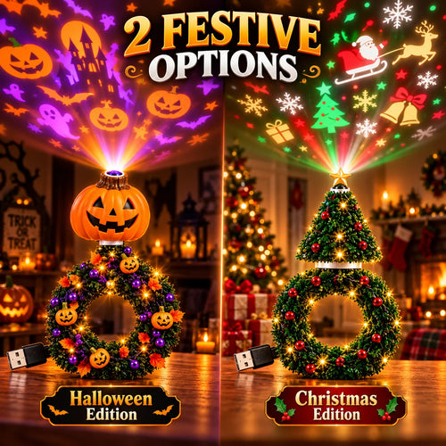 🎃🎄 Elorysa™ HD Holiday Projector Light – Halloween & Christmas Magic in Seconds