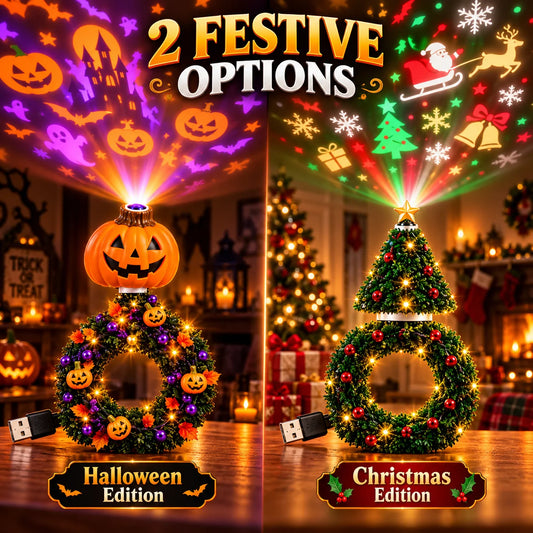 🎃🎄 Elorysa™ HD Holiday Projector Light – Halloween & Christmas Magic in Seconds