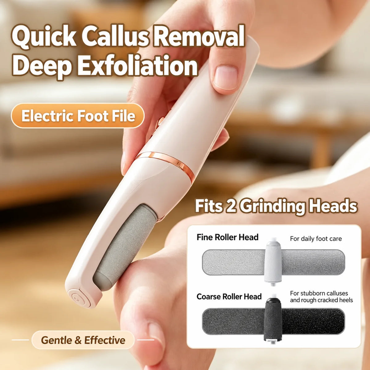 Elorysa™ Electric Foot File 👣 Smooth Rough, Dry Heels in Minutes