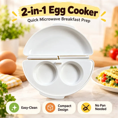 🍳 NEW 2-in-1 Microwave Omelet Maker & Egg Cooker – Quick Breakfast Tool
