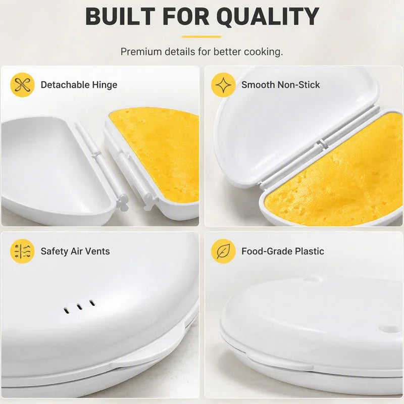 🍳 NEW 2-in-1 Microwave Omelet Maker & Egg Cooker – Quick Breakfast Tool