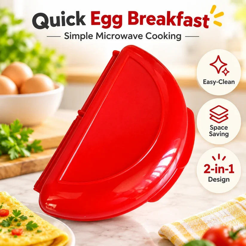 🍳 NEW 2-in-1 Microwave Omelet Maker & Egg Cooker – Quick Breakfast Tool