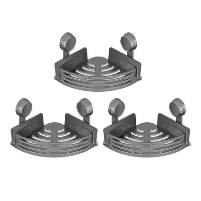 Triangle Suction Cup Shower Caddy ✨No Drill Wall Mount Bathroom Corner Storage Basket