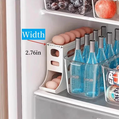 ✨🏆Hot Sale Egg Holder for Fridge, Eggs Dispenser Auto Rolling