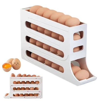 ✨🏆Hot Sale Egg Holder for Fridge, Eggs Dispenser Auto Rolling