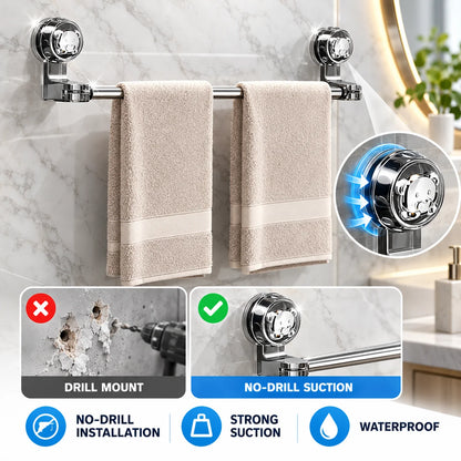 ✨ Elorysa™ Adjustable Suction Cup Towel Bar — No Drilling, Less Clutter!